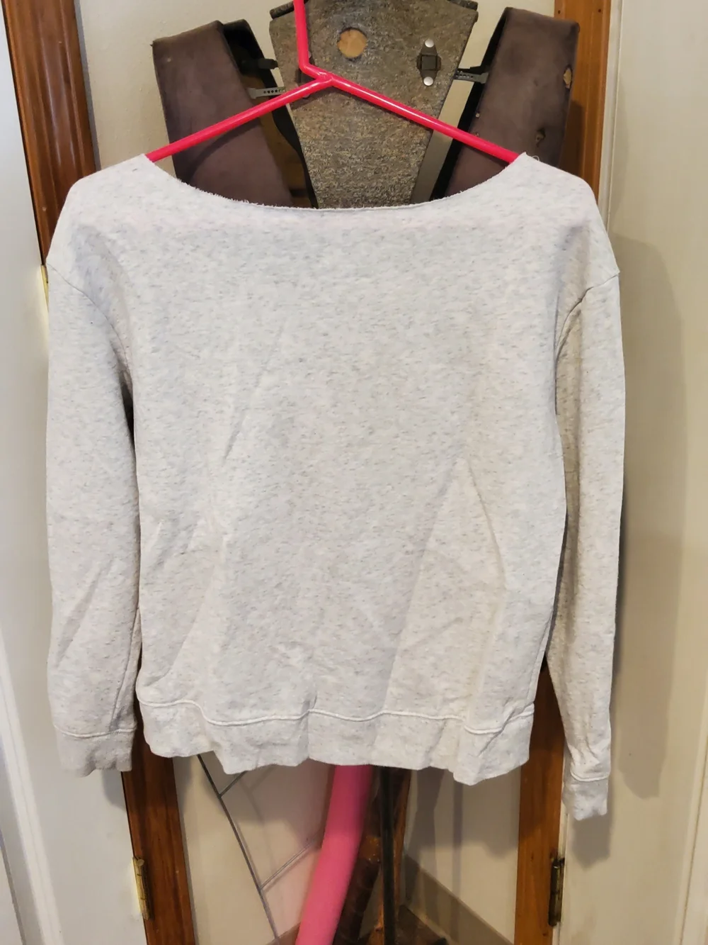 Justice Gray Sweatshirt with Gold & Black Sequin Peace Motif